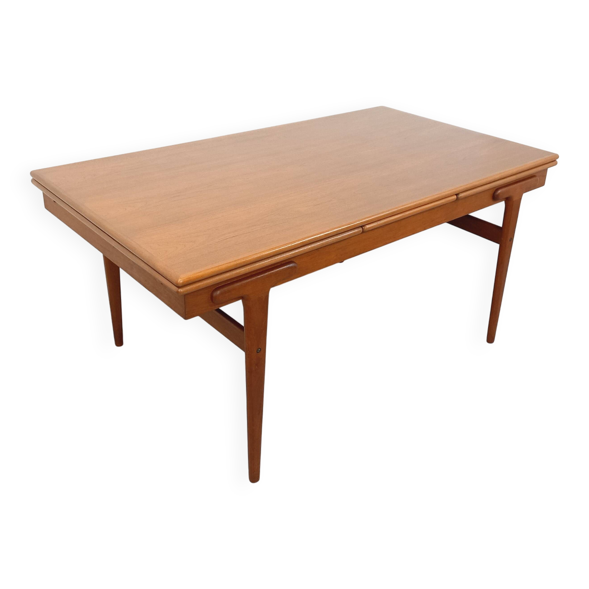 Vintage rectangular Scandinavian dining table by Ejvind A. Johansson teak
