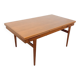 Table à manger scandinave rectangulaire vintage de Ejvind A. Johansson teck