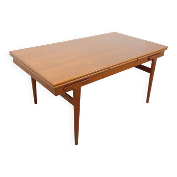 Table à manger scandinave rectangulaire vintage de Ejvind A. Johansson teck