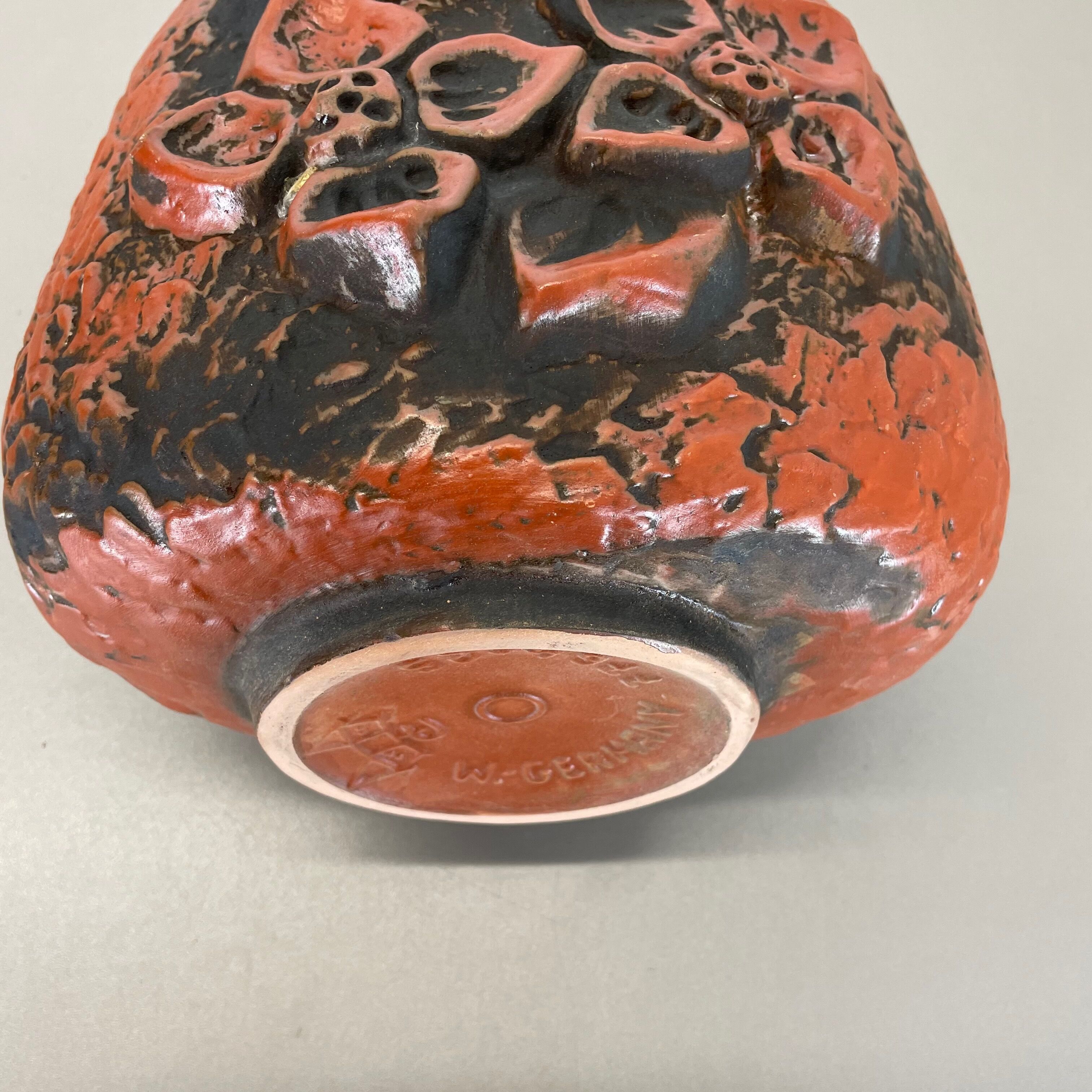 Fat Lava Ceramic Pottery Vase Heinz Siery Carstens Tönnieshof, Germany, 1970s