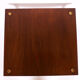 Teak wood side table with brass details