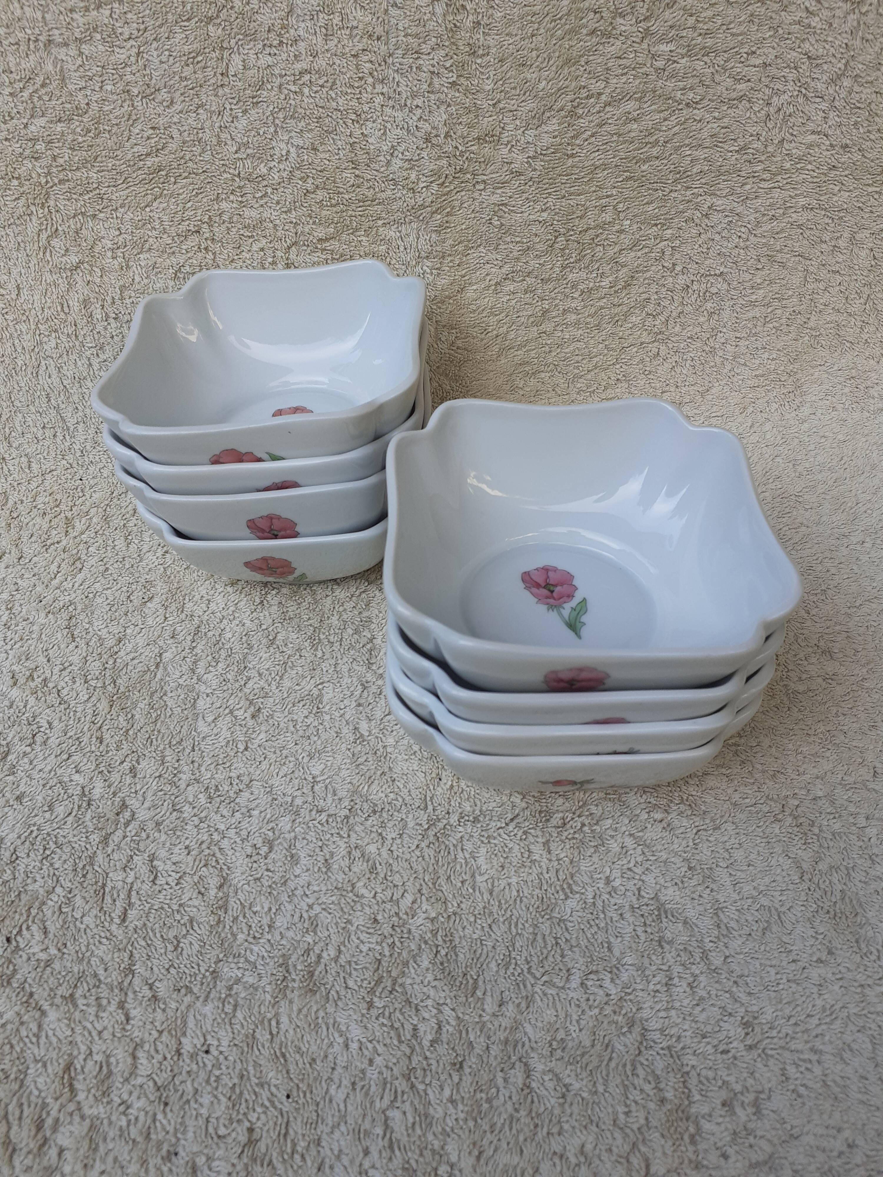 Lot De 4 Ramequins En Faïence, Multicouleurs. Idéal Pour La Cuisine, Les Desserts Ou L'apéro.
