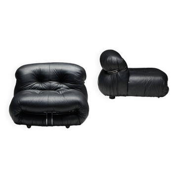 Soriana Lounge Chairs by Afra & Tobia Scarpa for Cassina, Italy, 1970s