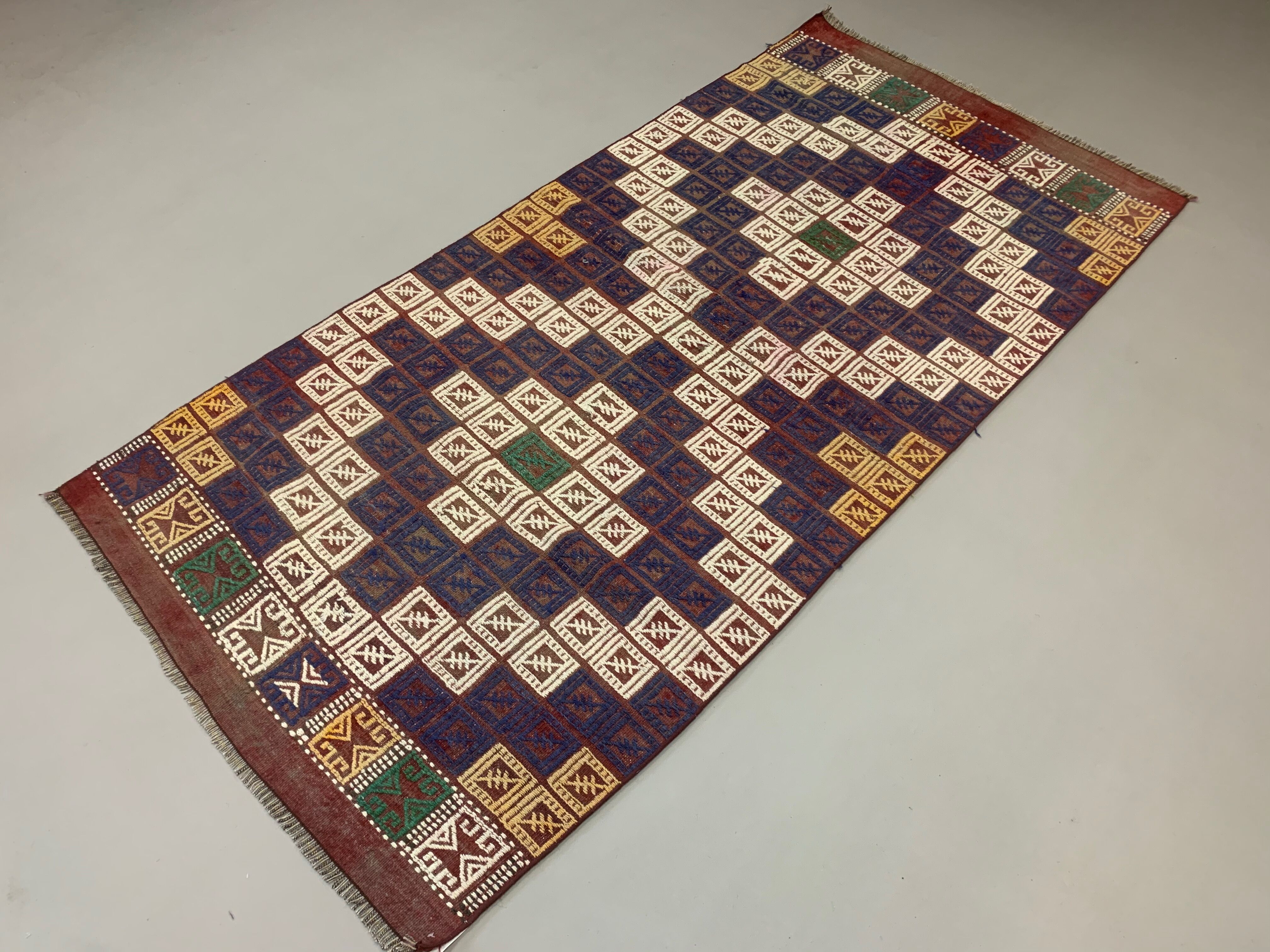 Old turkish kilim runner 210x101 cm, shabby chic, vintage, wool kelim, antique