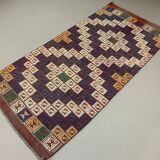 Old turkish kilim runner 210x101 cm, shabby chic, vintage, wool kelim, antique