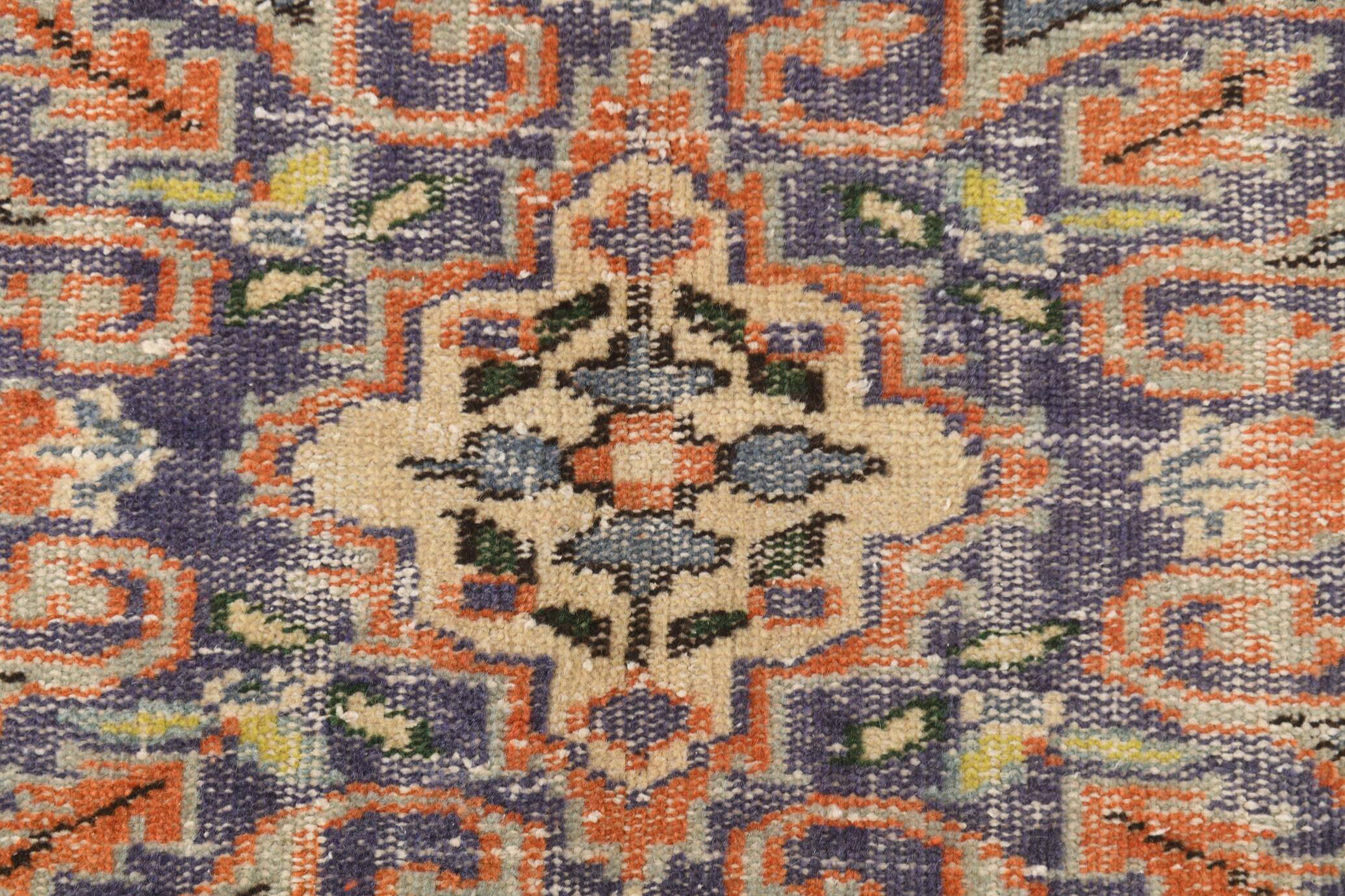 6x9 Turkish Classic Pattern Orange Green Vintage Rug, 174x279Cm