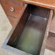 Asian-inspired staircase furniture in solid teak from the 1980s.