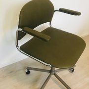 Fully Restored Olive Office Desk Chair by Kovona, Czechoslovakia 1970’s