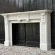 Louis XVI style fireplace in Carrara marble, circa 1880.
