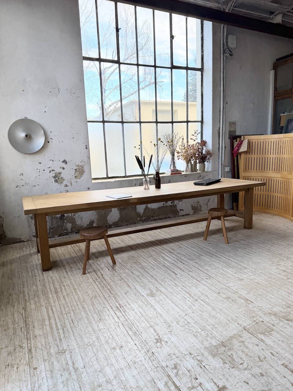 XXL solid oak farmhouse table 3.5m