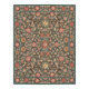 Large Floral Needlepoint Rug 217x277cm Teal Green Traditional Flatweave Carpet
