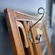 Large clothing rack/bistro mirror coat rack in oak - France 1950