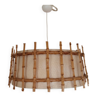Rattan wicker bamboo ceiling pendant light