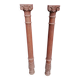 Paire de colonnes corinthiennes H83cm en bois sculpté XIXe.