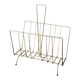 Mid-century magazine rack in golden metal wire