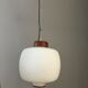 Suspension Reggiani opaline and teak