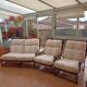 Salon rotin marron foncé
