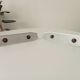 Pair of vintage brushed aluminum furniture handles