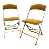 Pair of chaisor folding chairs