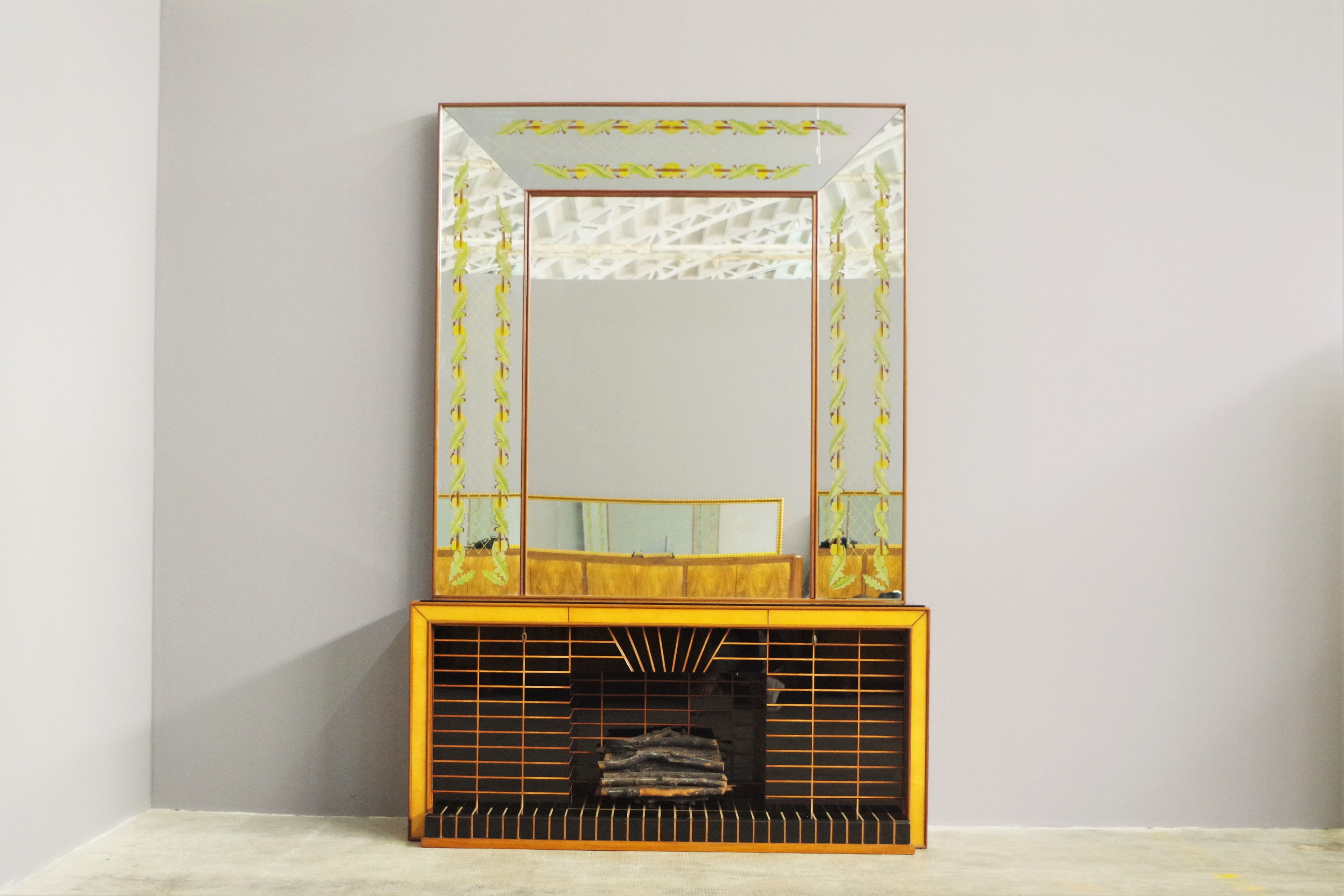 Sideboard with mirror by Luigi Brusotti, 1940