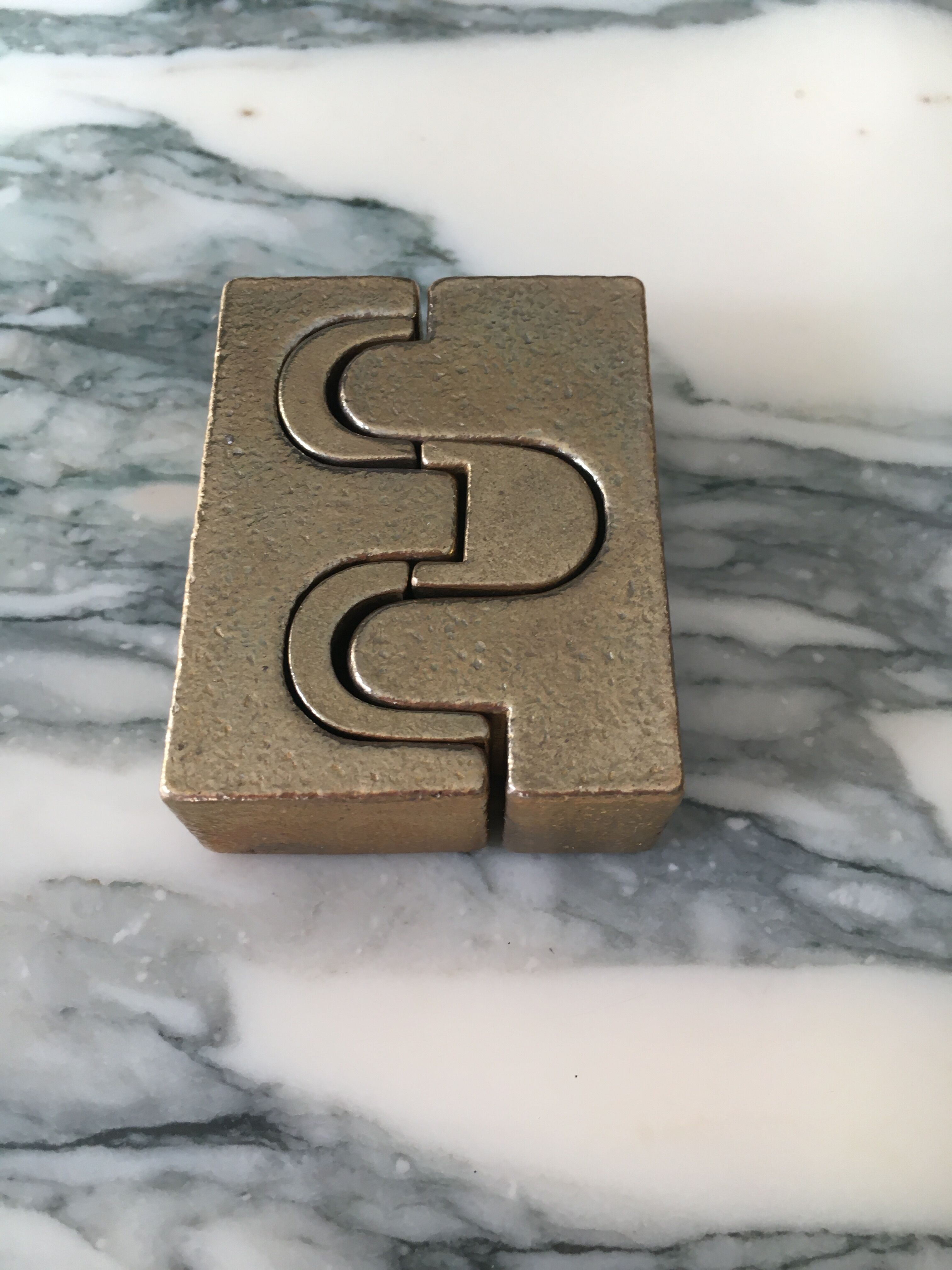 Vintage bronze mobile sculpture by Jacqueline Badord