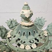 Unique Cast iron Victorian floor lamp art nouveau (converted gas light)