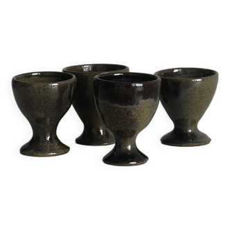 4 handmade ceramic egg cups