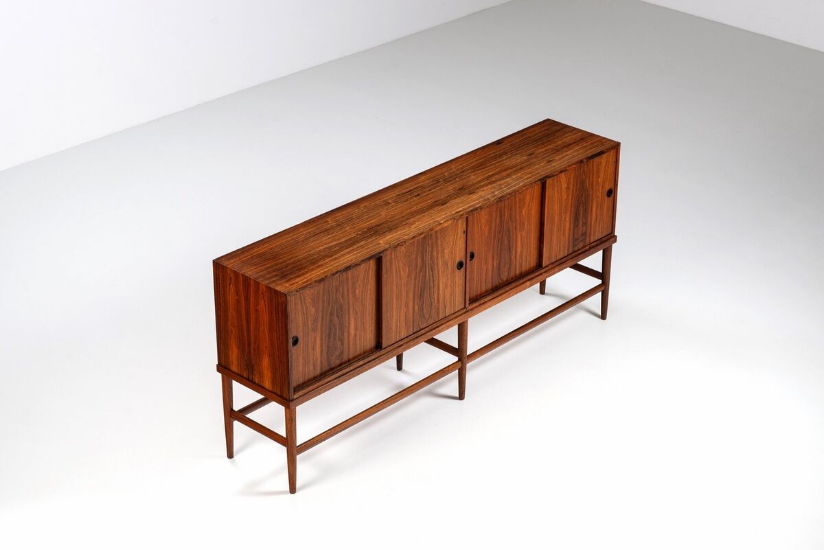 Unusual highboard or sideboard in rosewood Denmark 1967