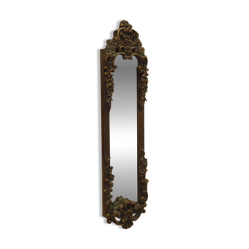 Mirror in a wooden frame, Italian design, 1960s, manufactured in Italy