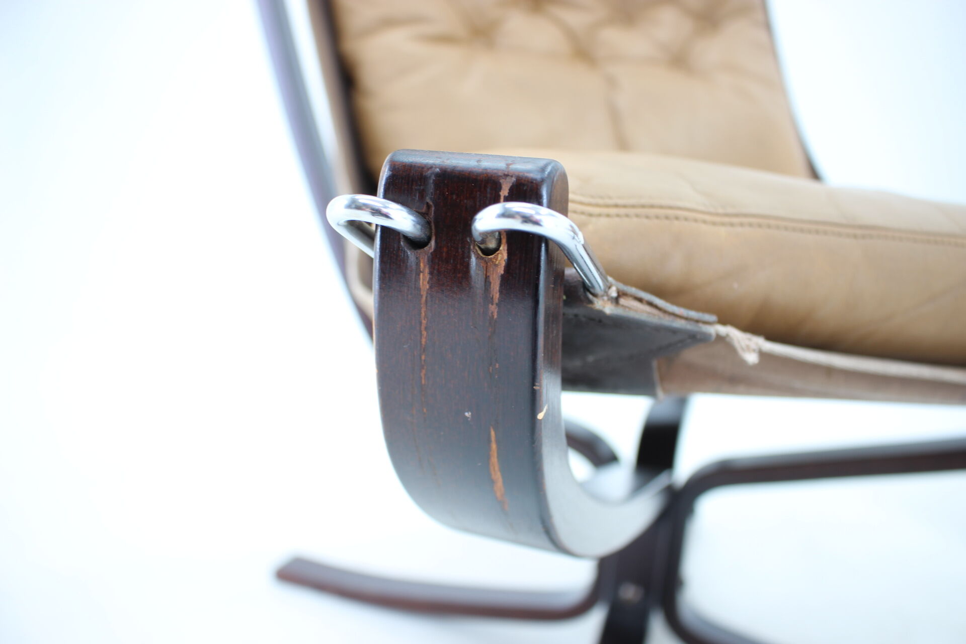 Sigurd Ressell Pair of Falcon Chairs Leather by Vatne Møbler Norway