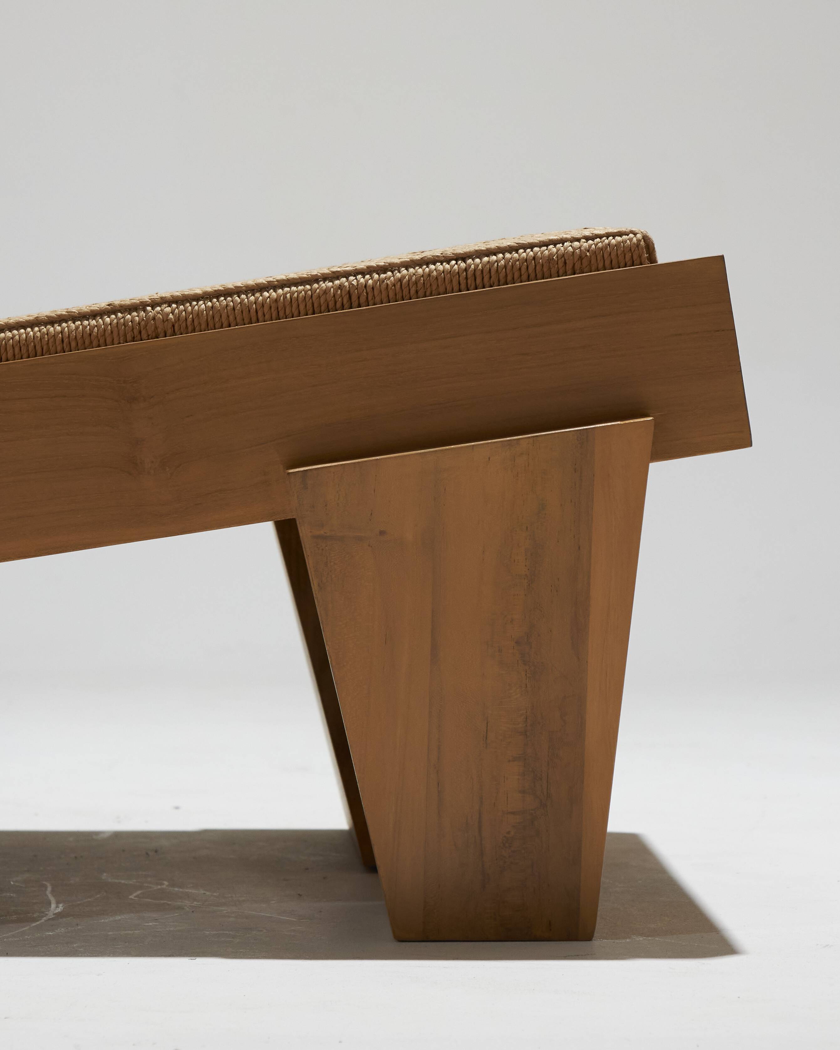 Natural rope block chair