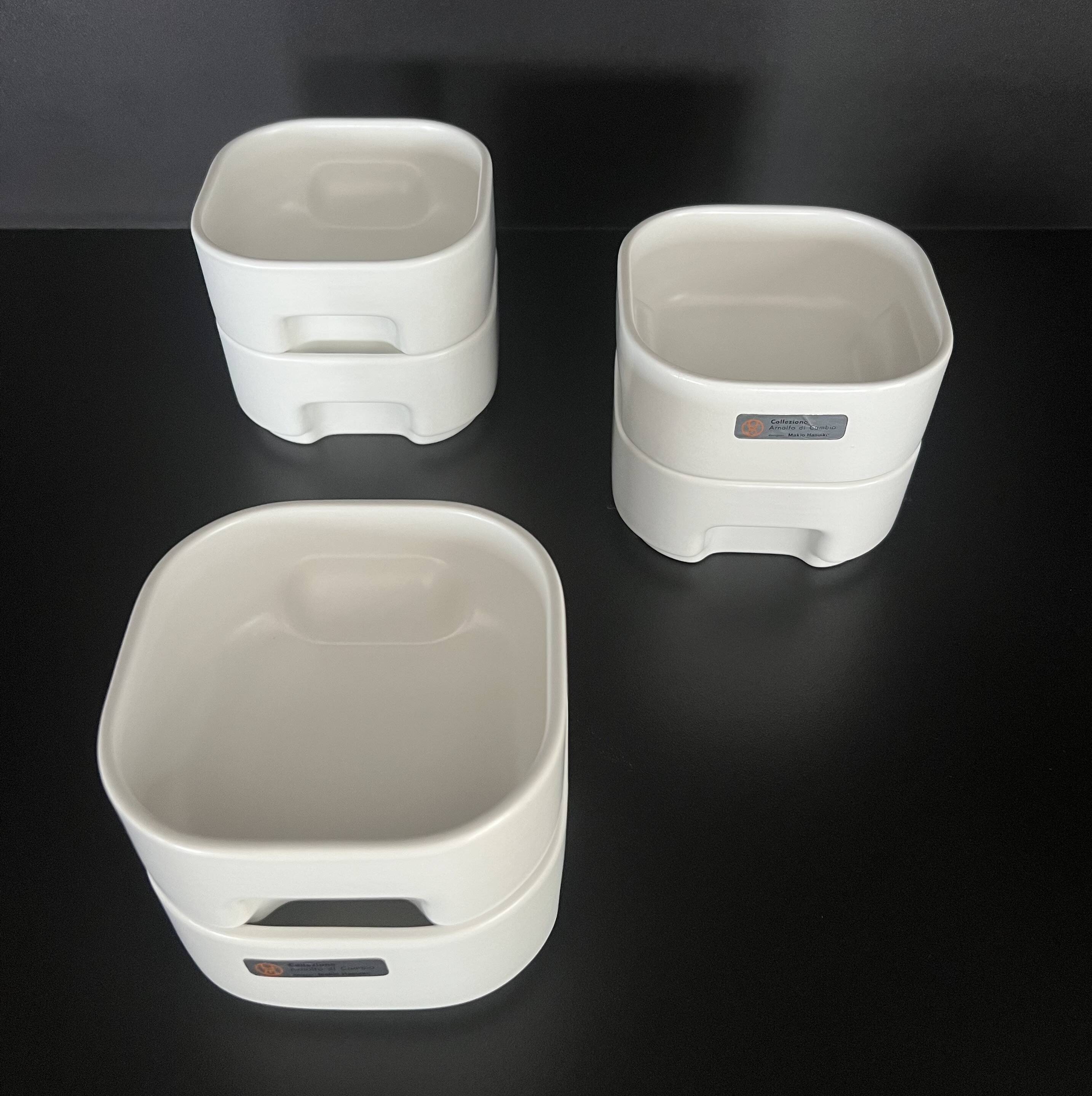 Bowls, ramekins (x6) Square by Makio Hasuike for Revelli, Italy 70's
