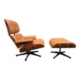 Vitra Eames Lounge Chair XL + Ottoman, Cognac leather & Santos Rosewood