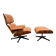 Vitra Eames Lounge chair XL + Ottoman, Cognac leder & Santos Palissander
