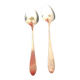 2 large silver-plated metal spoons (19th century)