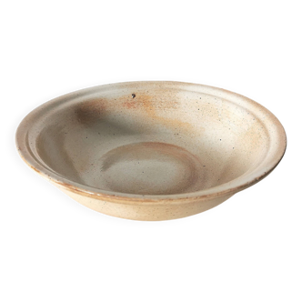 salad bowl, brown stoneware bowl, Marais stoneware, 1970s