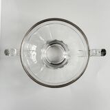 Val Saint Lambert Crystal Fruit Bowl | Silver Rim | Art Deco
