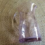Pink glass pitcher