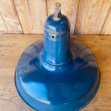 Workshop suspension in blue enamelled sheet metal white interior