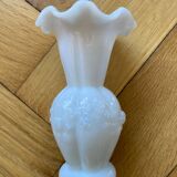 Vintage white opaline vase
