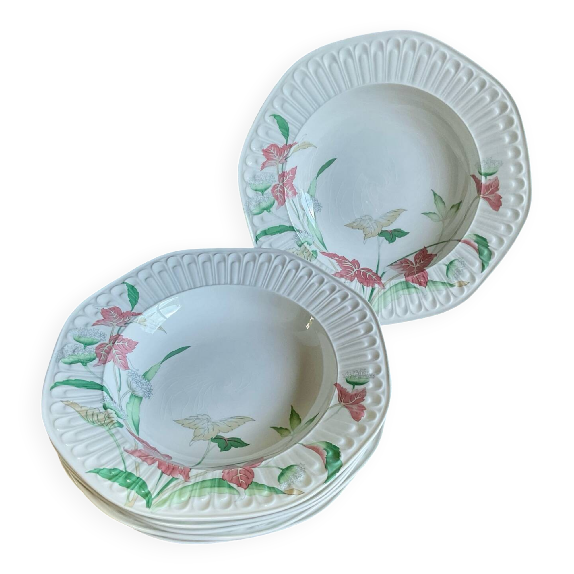 6 “Santa Clara” Spain soup plates