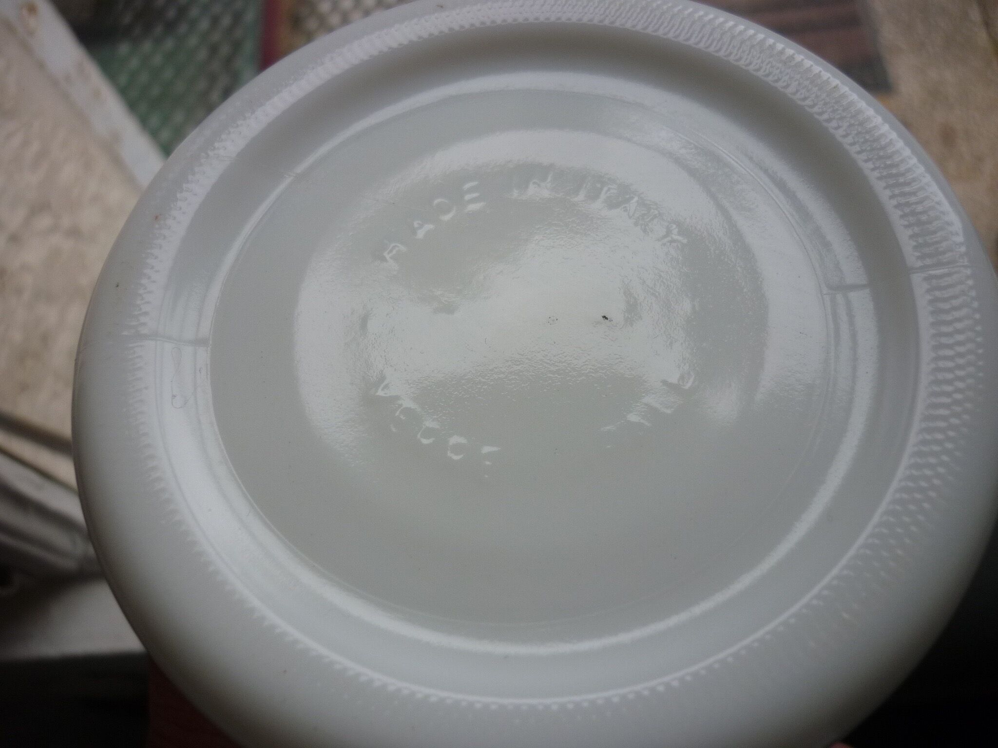 Set of 4 glass jars opal from italy white and green