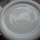 Set of 4 glass jars opal from italy white and green