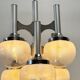 Sciolari chrome "Trumpet" chandelier