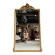 Napoleon III Period Fireplace Mirror in Gilded Wood with Louis XV Style Leaf