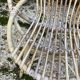 Set of 3 vintage rattan armchairs
