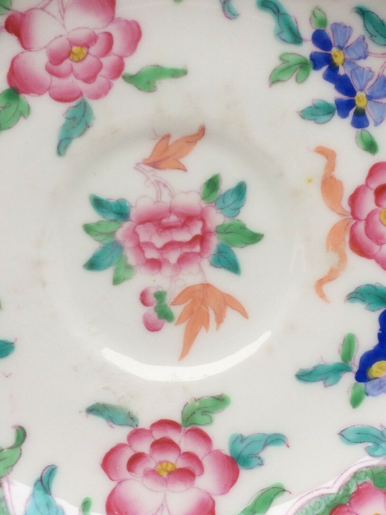 Minton 19th-century English porcelain flower under-cup