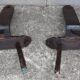 Pair of brutalist tripod stools