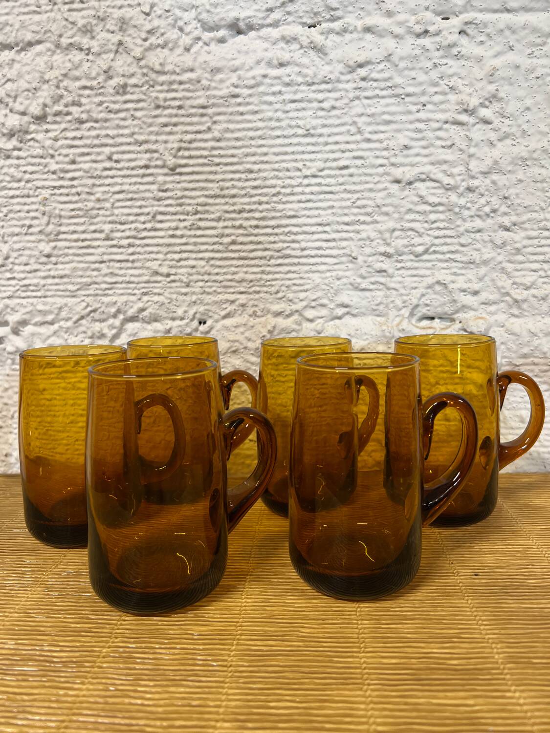 Amber Glass Sangria Cups