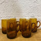 Amber Glass Sangria Cups